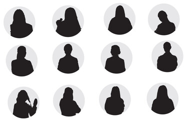 doctors profile collection silhouette 