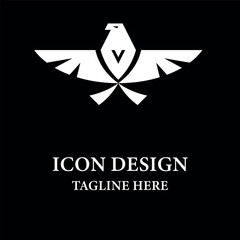 Obraz premium Bold Eagle Crest Icon for Identity