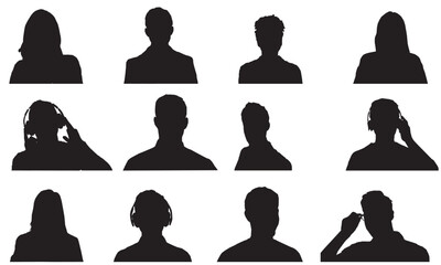 profile silhouette avatar collection