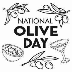 NATIONAL OLIVE DAY vector illustration