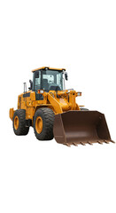 Fototapeta premium Realistic Yellow Wheel Loader Isolated on a Transparent Background Photo