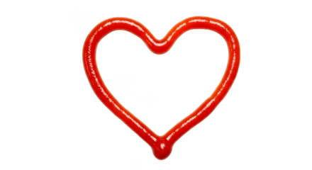 Red Heart Shaped Illustration On Transparent Background isolated