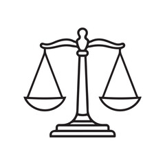 Law firm logo template simple flat vector image scale icon