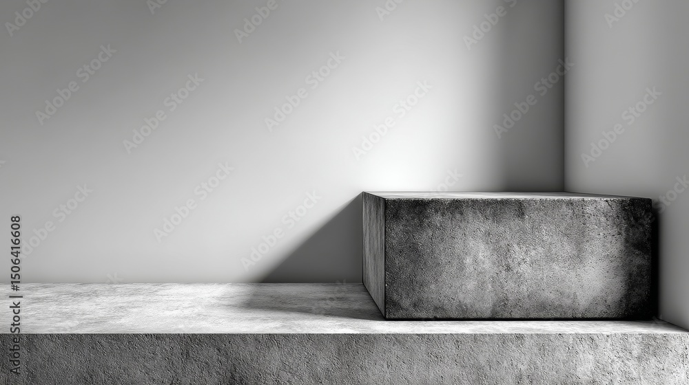 Aufkleber minimalist grey background with subtle texture and clean composition featuring ample negative space,