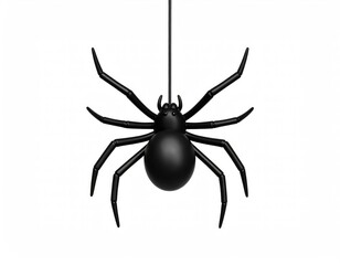 Obraz premium Black Spider Hanging Decoration: Minimalist Halloween Art