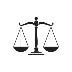 Law firm logo template simple flat vector image scale icon
