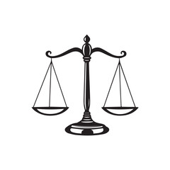 Law firm logo template simple flat vector image scale icon