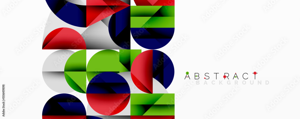 Aufkleber modern geometric pattern. overlapping circles create vibrant, colorful design. minimalist style, cle