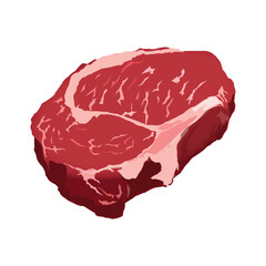 Beef Steak Fresh Bought From the Butcher Illustration vector based drawing Vol 05