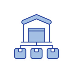Distribution Center Icon vector stock illustration