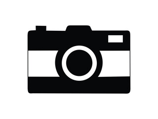 digital camera vector icon isolated with white background 