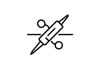 Surgical Scissors Tool Medical Equipment Cut Isolated Illustration