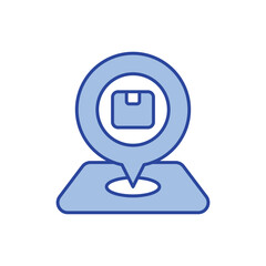 Drop-off Point Icon vector stock illustration