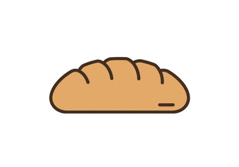 Illustration of Brown Bread Loaf Bakery Fresh Wheat Grain