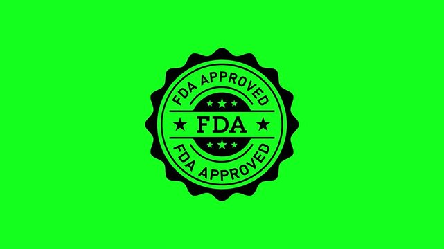 FDA Approved Stamp Animation Green Screen Background Video