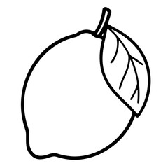 Lemon vector icon, outline edition