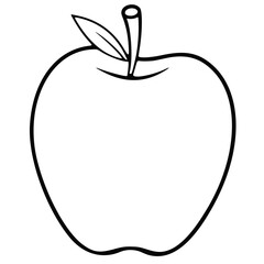 apple vector icon, outline edition