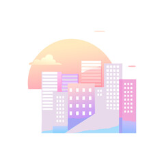 Fototapeta premium Pastel Cityscape