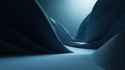 A symmetrical blue background with speed lines, light blue and black gradient colors, a white curved straight road, minimalist style, high resolution, and a dynamic technological atmosphere.
