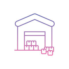 Warehouse Icon vector stock illustration