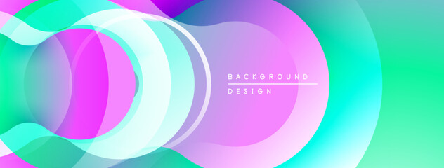 Fototapeta premium Abstract waves, vibrant colors blend. Pink, purple, turquoise create smooth gradients. Modern design, flowing shapes suggest movement.