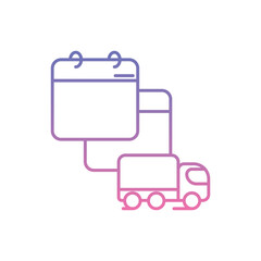 Delivery Schedule Icon vector stock illustration