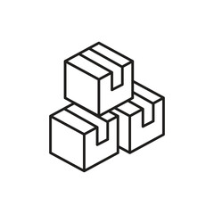 Shipping Box Icon vector stock illustration