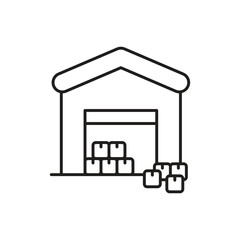 Warehouse Icon vector stock illustration