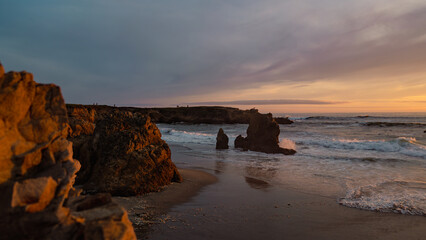 people enjoying golden Hour at Fort Bragg Coast