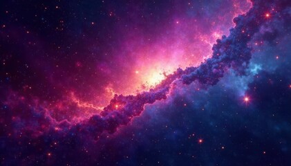 Naklejka premium Abstract swirling nebula, vibrant cosmic texture, texture, power, light