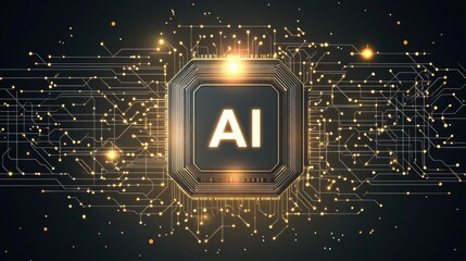 Circuit board with ai chip design.