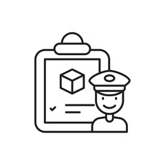 Customs Declaration Icon vector stock illustration