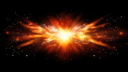 Celestial explosion in the vast expanse of space.