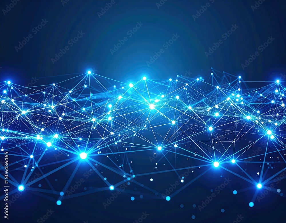 Poster abstract glowing blue network connection background. ideal for technology, data, and connectivity co