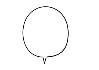 手描き風のふきだし　単品　白塗り