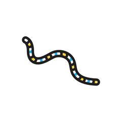 Multi color icon for worm
