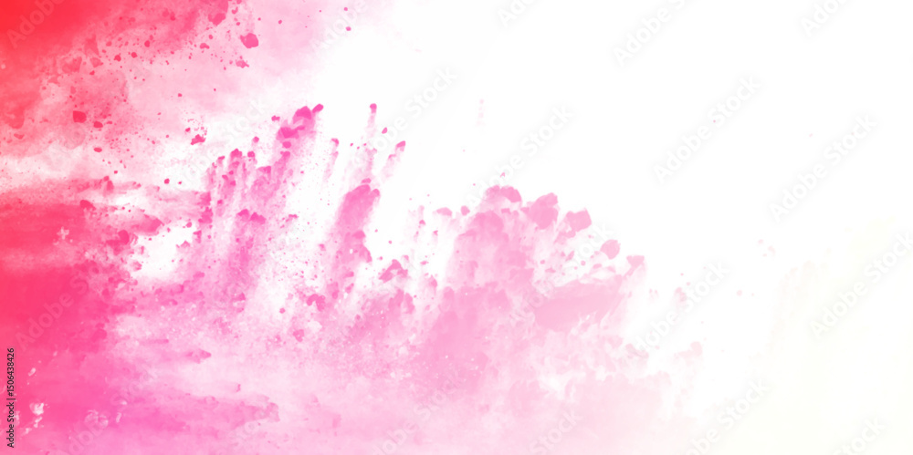 Poster beautiful abstract colorful pink and red powder explosion background. freeze motion canvas for creat