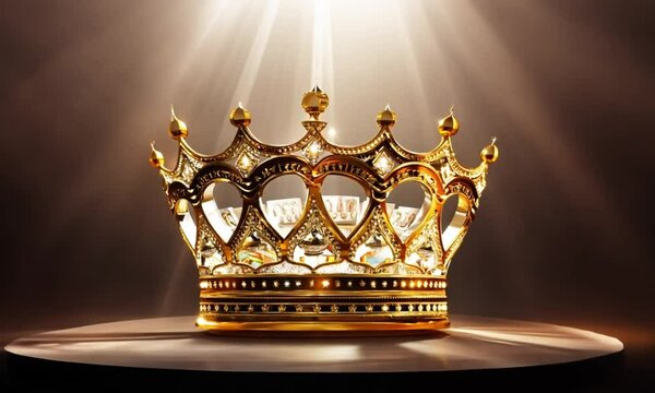 golden crown of thorns with lights. 