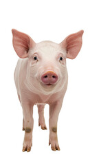 Young Pig Portrait Isolated Photo on Transparent Background