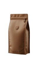 Isolated Brown Coffee Bag Front View Against Transparent Background Illustration