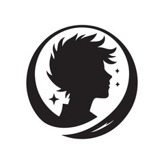 youth empowerment vector silhouette clip art logo design