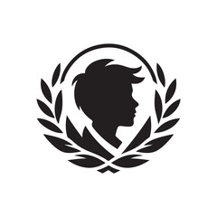 youth empowerment vector silhouette clip art logo design