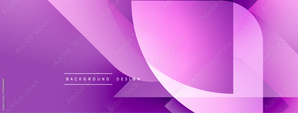 Leinwandbilder abstract purple design. overlapping shapes create dynamic visual effect. gradient shades offer smoot