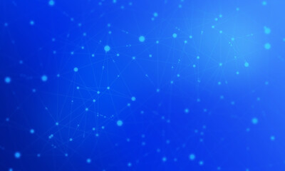 Modern artificial intelligence network connecting technology blurred background