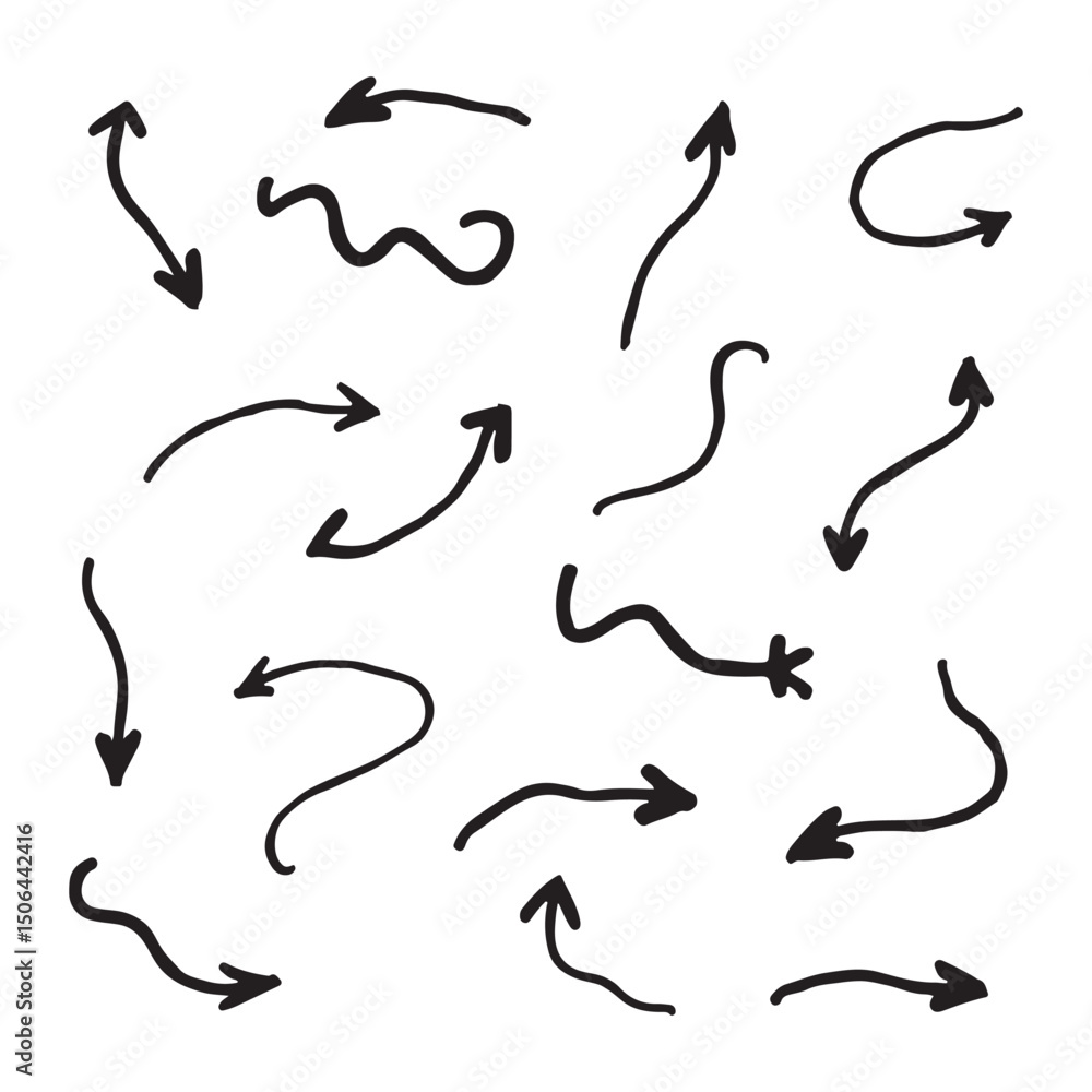 Aufkleber scribble doodle underline emphasis line shape set. hand drawn brush stroke highlight speech bubble c