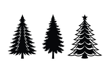 Christmas tree silhouette vector bundle, Christmas tree silhouette 