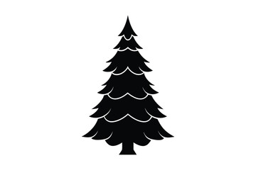 Obraz premium Christmas tree silhouette vector bundle, Christmas tree silhouette 