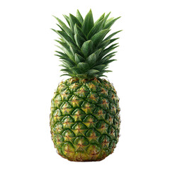 Fototapeta premium Fresh ripe pineapple fruit isolated transparent background tropical food image