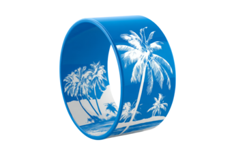 Beach Wristband on White Background – A Lightweight, Colorful Accessory for Identification, Entry, or Style at Resorts, Festivals, and Outdoor Events by the Shore, On Transparent Background, Png
