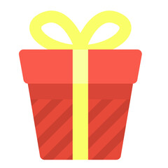 Cute Gift Box With Ribbon Present Celebration Graphic